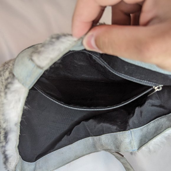 CHANEL Grey Rabbit Fur Tote - Picture 8 of 9